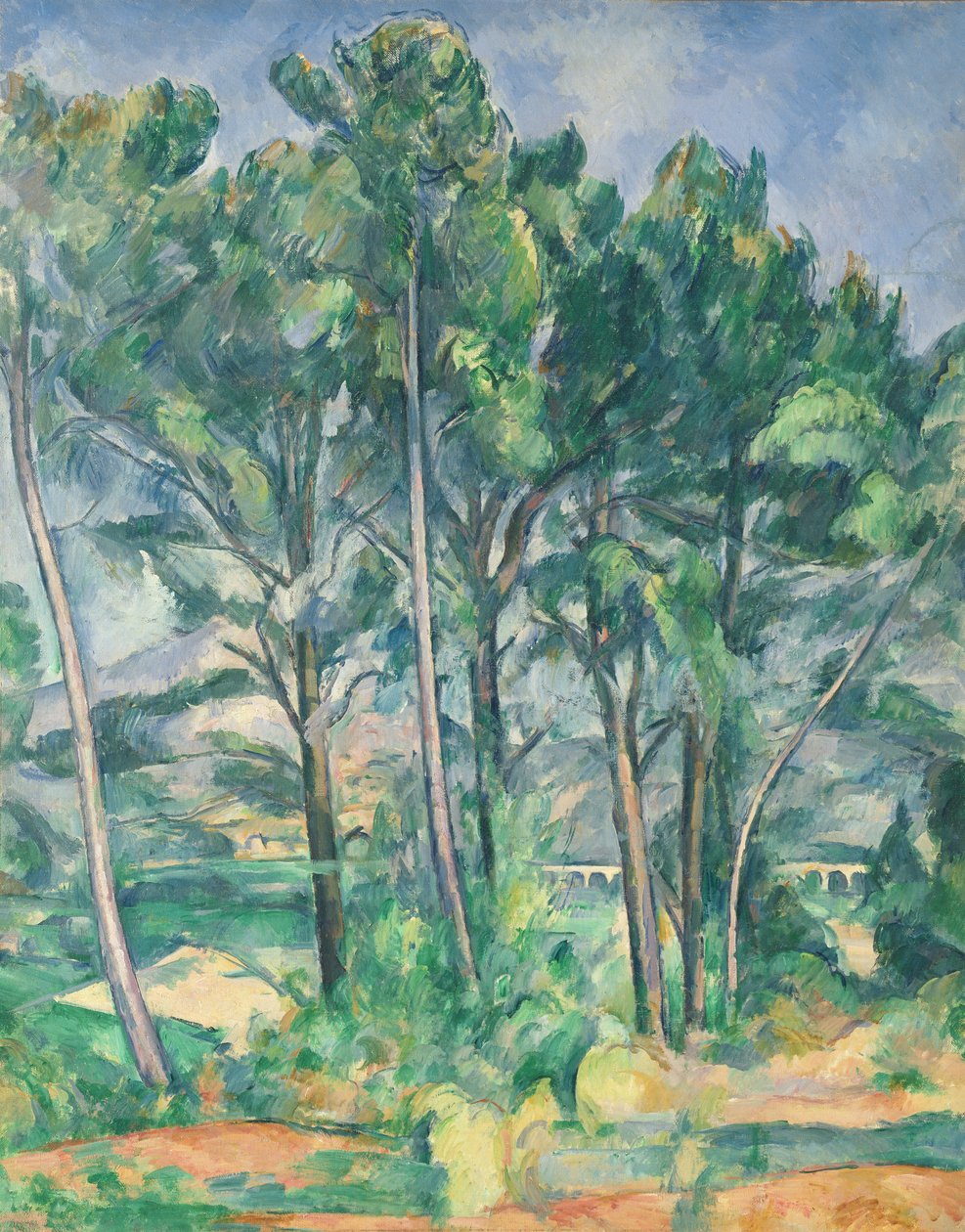 القناة (Montagne Sainte-Victoire المشاهدة من خلال الأشجار) ، c.1885-87 بواسطة بول سيزان
