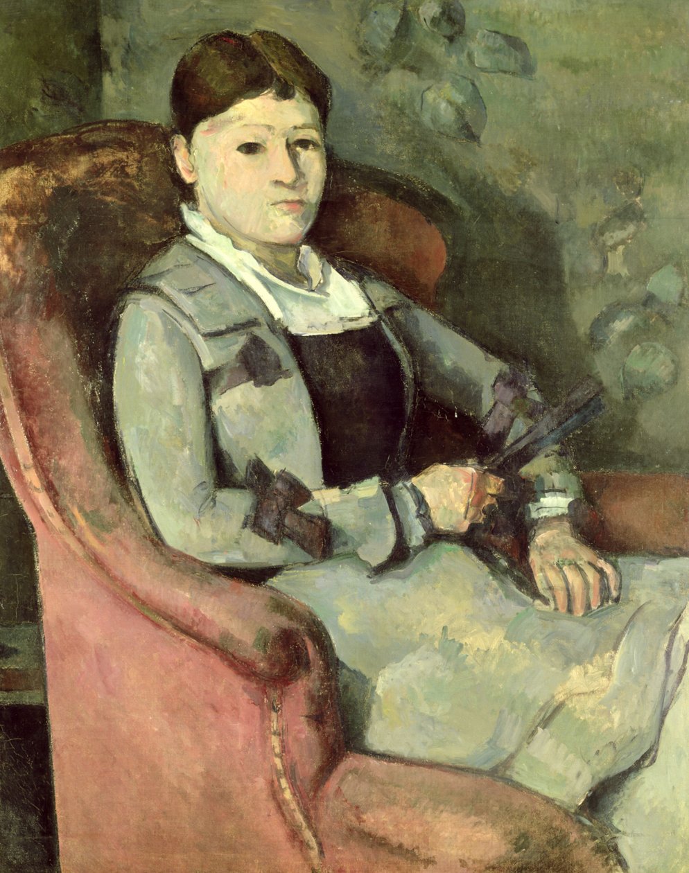 زوجة الفنانة في كرسي ، 187888 بواسطة بول سيزان