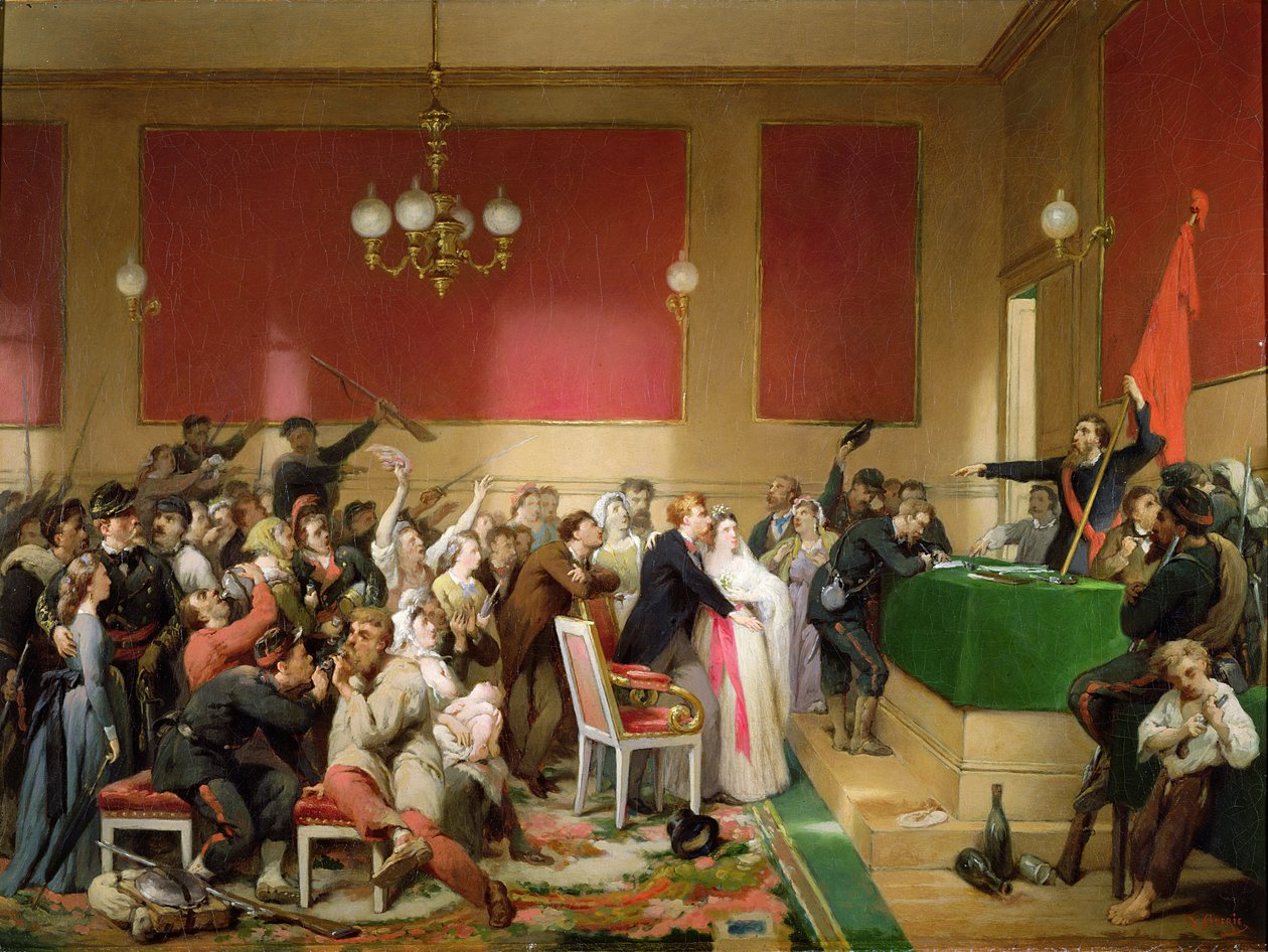 حفل زفاف تحت كومونة باريس عام 1871 بواسطة بول فيليكس جويري