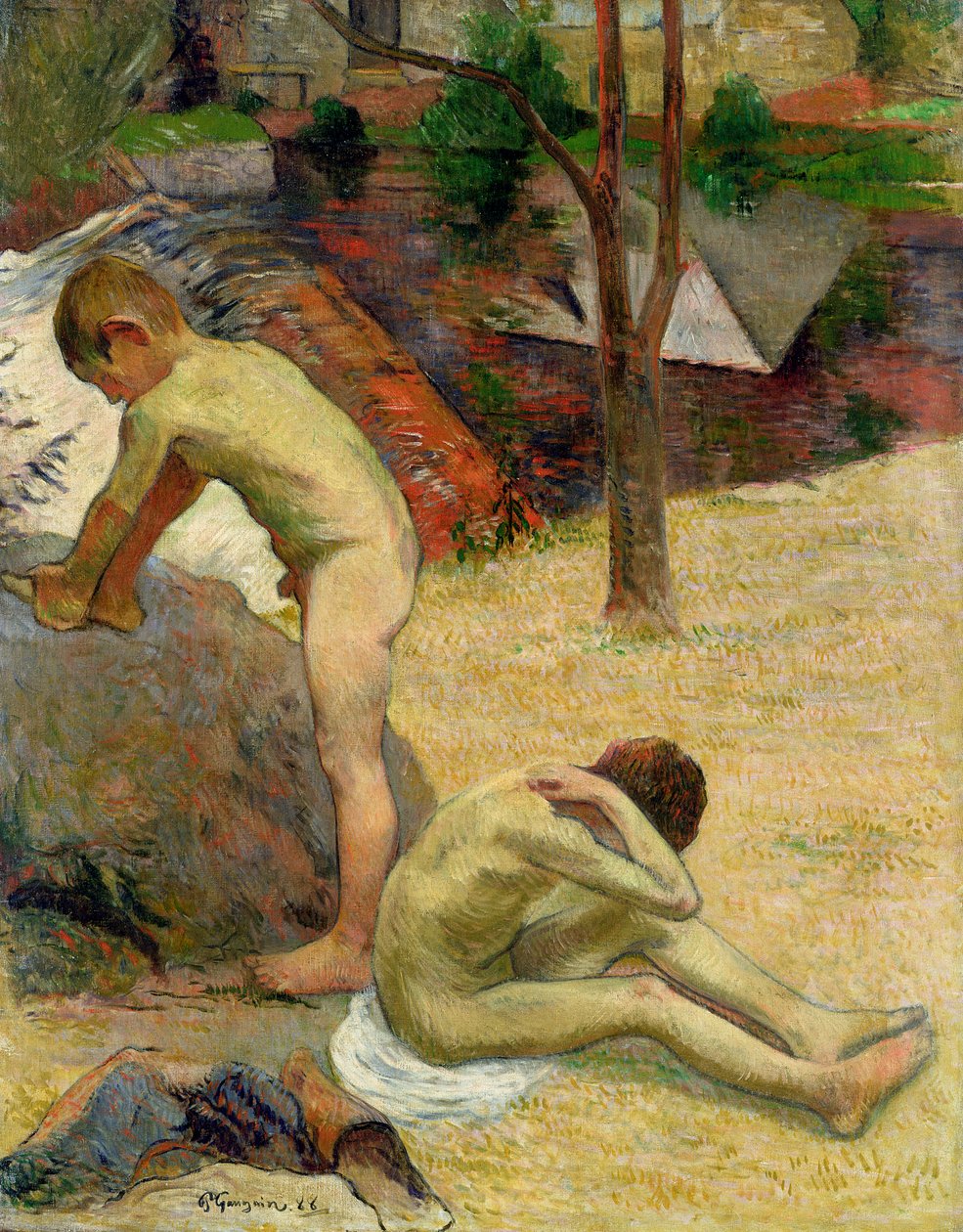 الاستحمام بريتون بنين ، 1888 (انظر أيضًا 244974) بواسطة بول غوغان