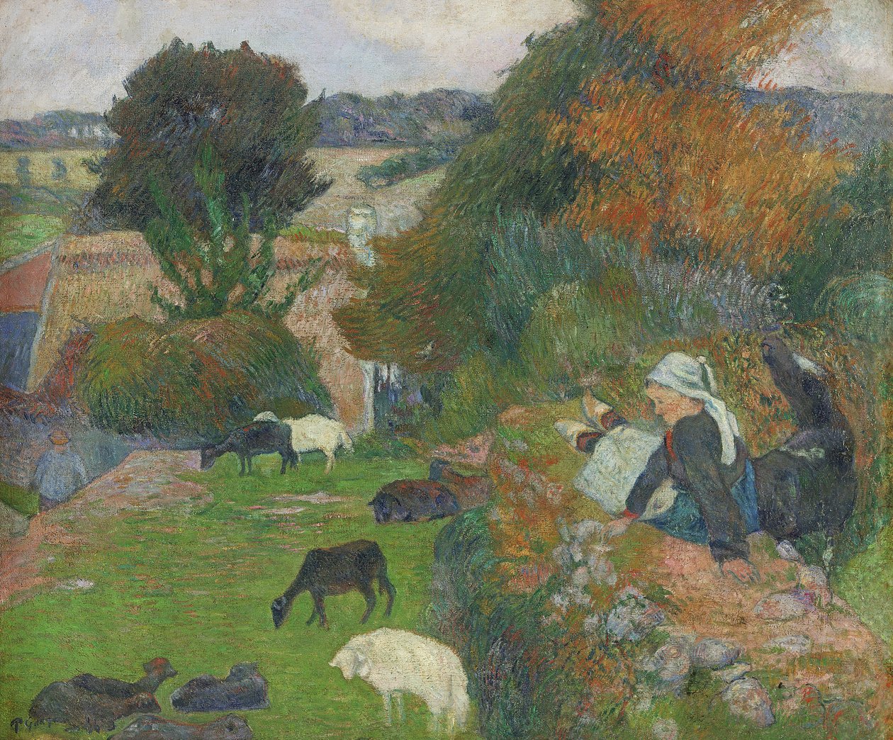 The Breton Shepherdess ، 1886 بواسطة بول غوغان