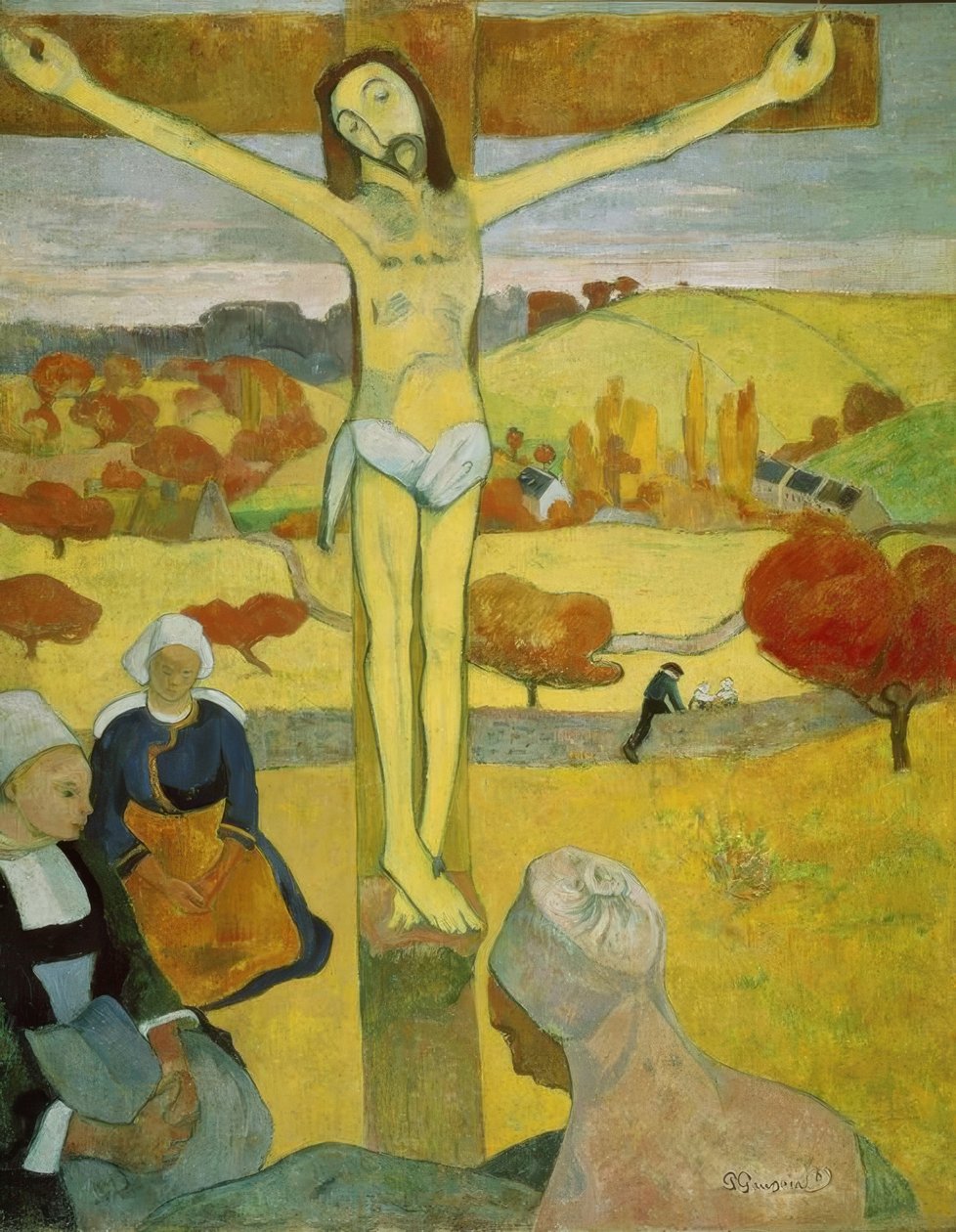 يلو كريست - 1889 - 92 × 73 سم - زيت على قماش. فنان: بول غوغان. يُعرف أيضًا باسم: CRISTO AMARILLO. الموقع: متحف ALBRIGHT-KNOX ، نيويورك بواسطة بول غوغان