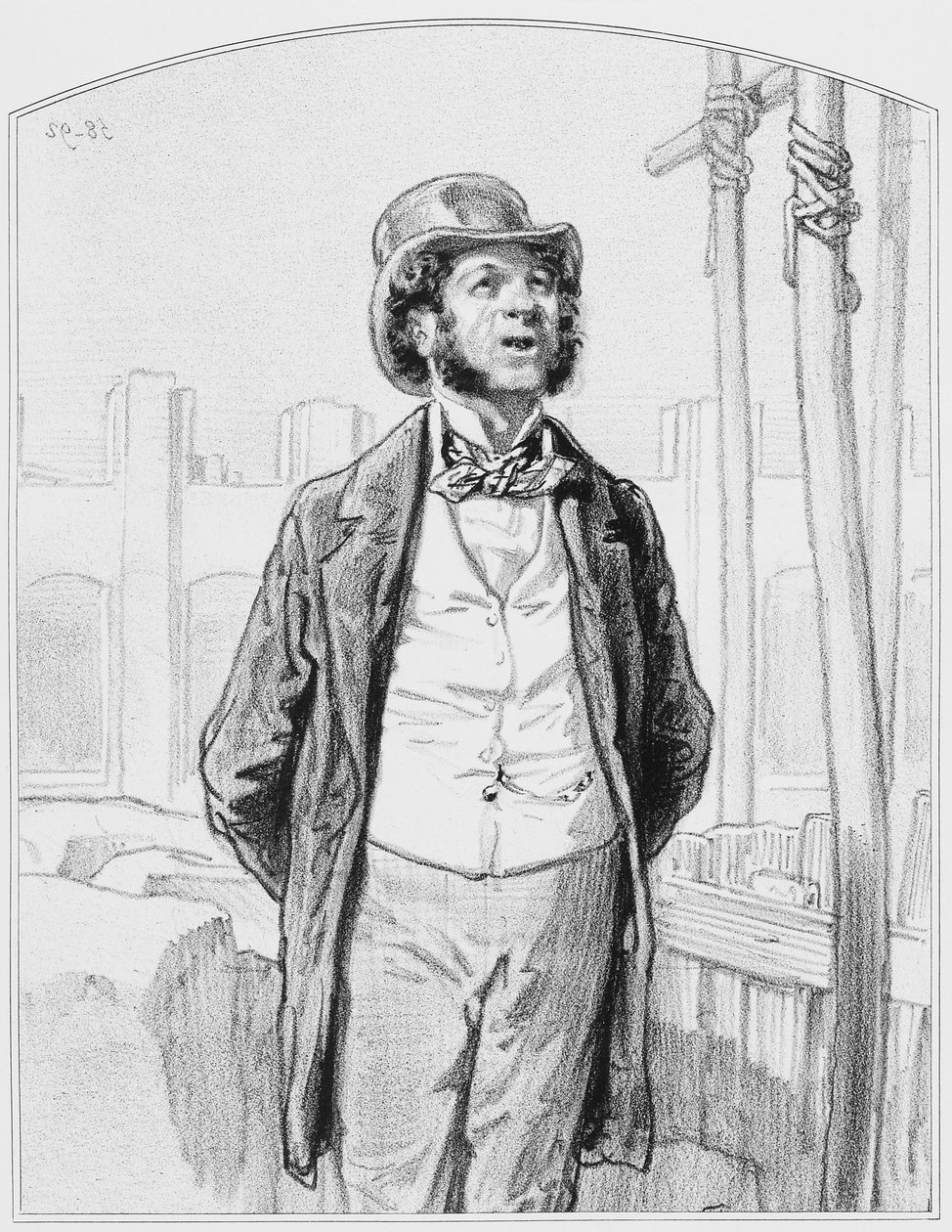 مفتش خاص للأشغال العامة ، اللوحة 13 من Les Toquades ، 1858 بواسطة بول جافارني