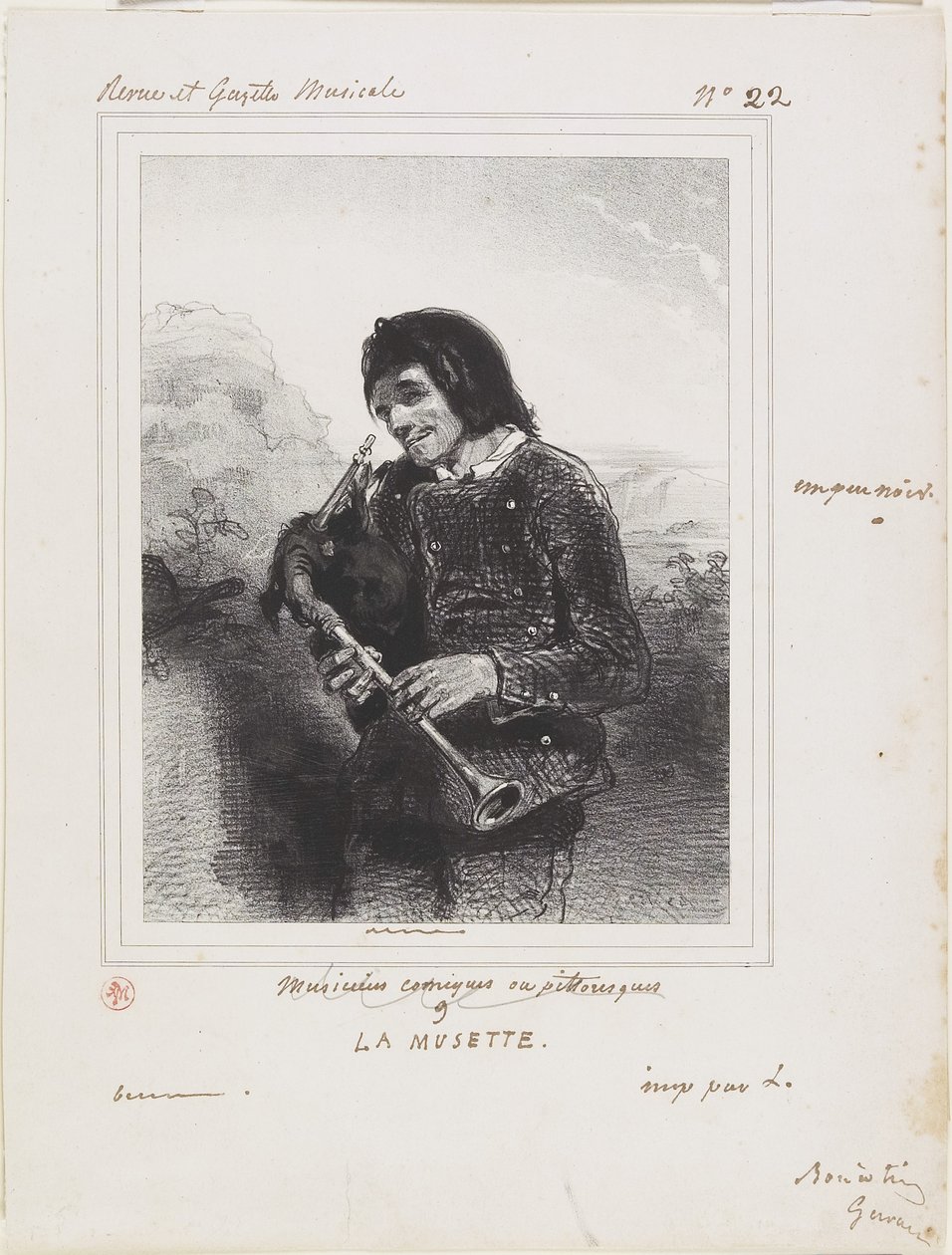 لا ميوسيت (لاعب مزمار القربة) ، 1844 بواسطة بول جافارني
