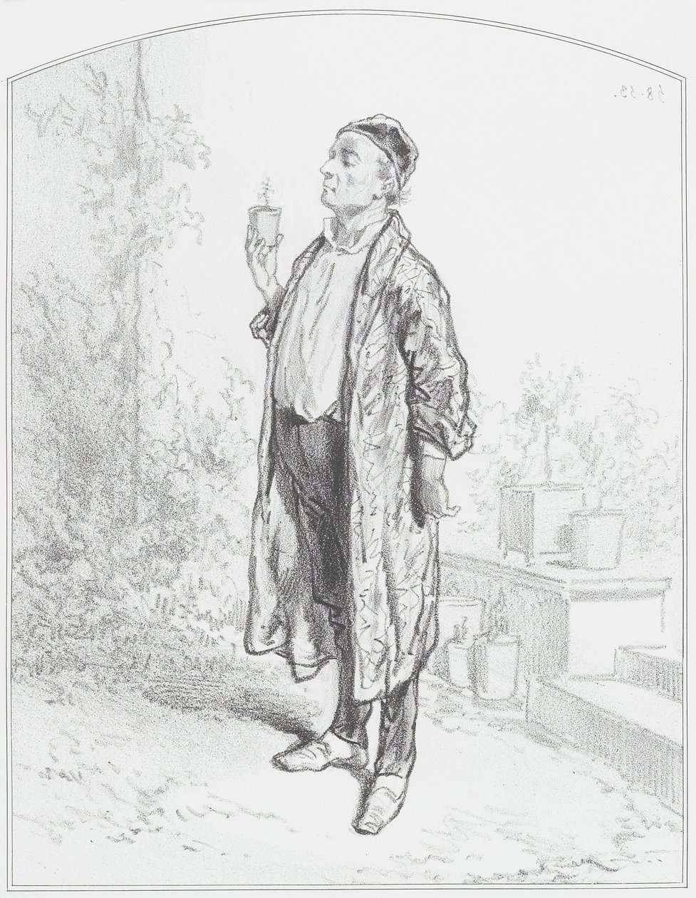 حفظ رماد الجثث ، لوحة 3 من Les Toquades ، 1858 بواسطة بول جافارني