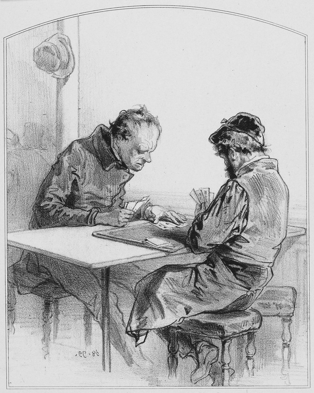 الخرائط ، اللوحة 20 من Les Toquades ، 1858 بواسطة بول جافارني