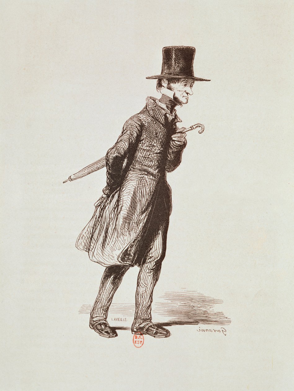 الموظف ، من "Les Francais peints par-selfs" ، نقش بواسطة Guillaumot ، باريس ، c.1850 بواسطة بول جافارني
