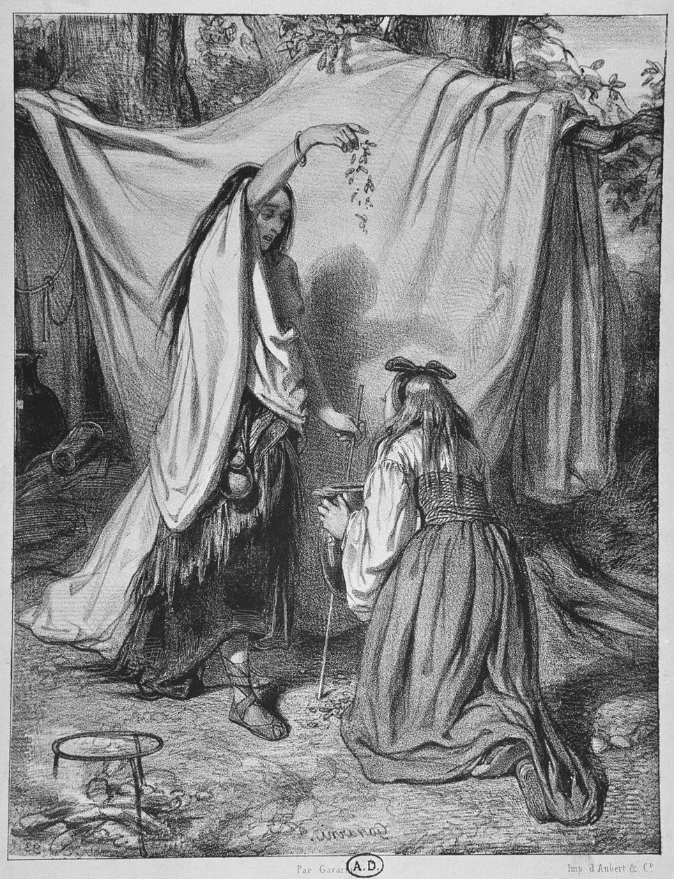الساحرة إعداد الحب فيلتر ، ج. 1840 بواسطة بول جافارني