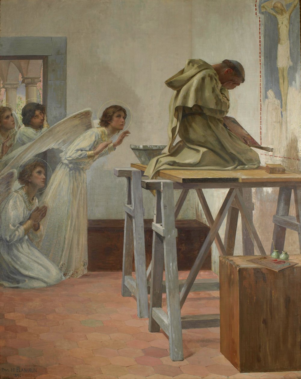 زار Fra Angelico من قبل الملائكة بواسطة بول هيبوليت فلاندرين