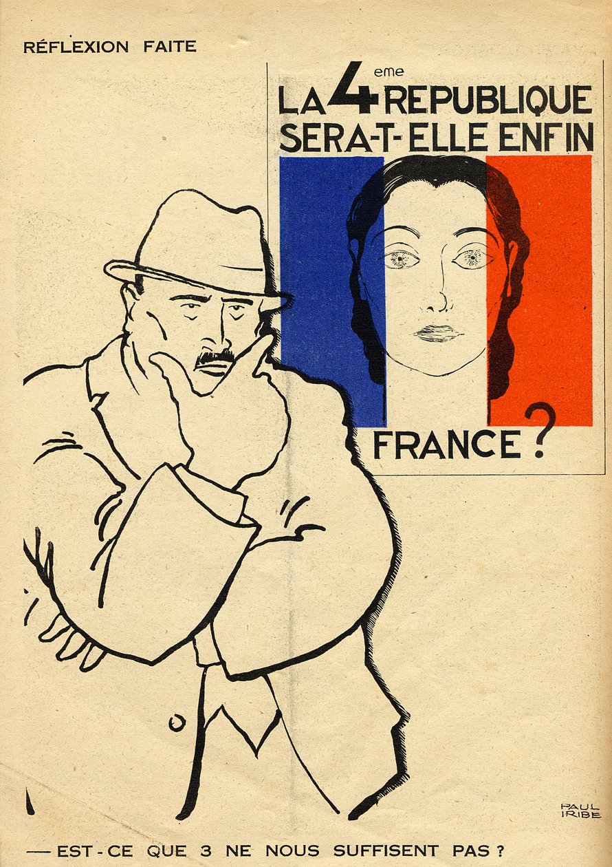 هل ستبقى الجمهورية الرابعة فرنسا ليست 3 كافية ، من "Le Temoin" ، 1933-1935 بواسطة بول ايريبي