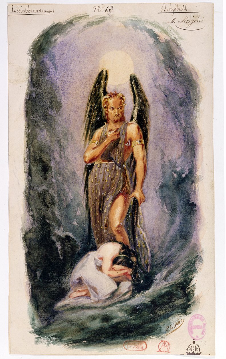 تصميم أزياء لفرقة The Devil in Love الباليه بعد العمل الأصلي لجاك كازوت (1719-1792) 1840 (مرحاض وغواش على ورق) بواسطة بول لورمييه