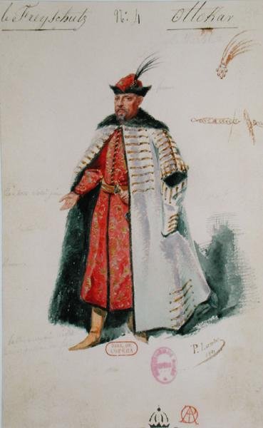 الأمير أوتوكار من دار الأوبرا Der Freischutz من تأليف Carl Maria von Weber (1786-1826) 1841 (مرحاض على ورق) بواسطة بول لورمييه