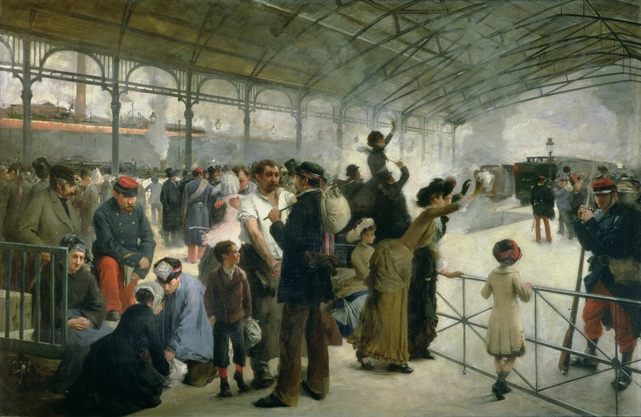 المغادرة ، غار داوسترليتز ، باريس ، 1883 بواسطة بول لويس ديلانس