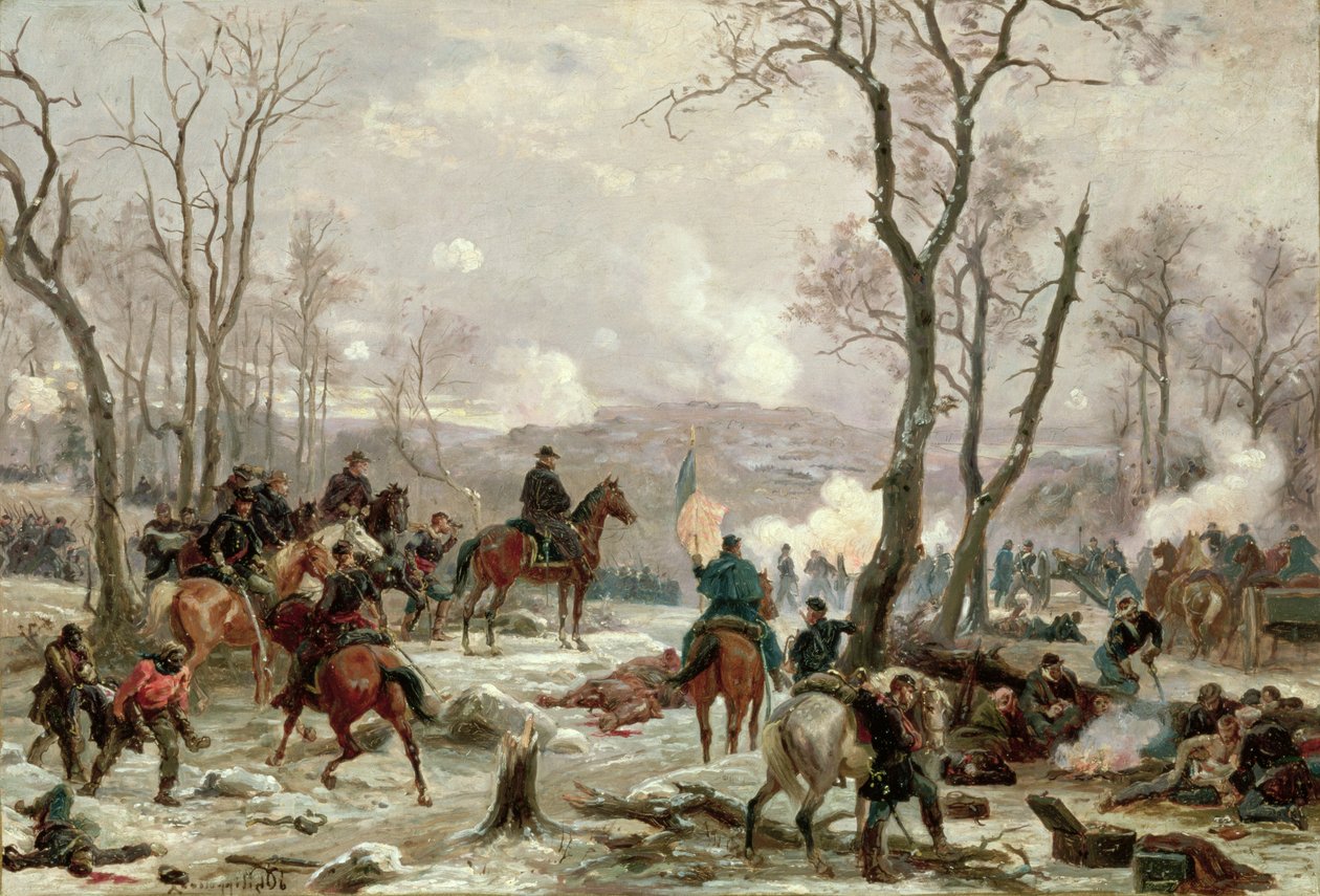 جنرال جرانت يطل على ساحة المعركة في فورت دونيلسون ، c.1863 بواسطة بول فيليبوتو