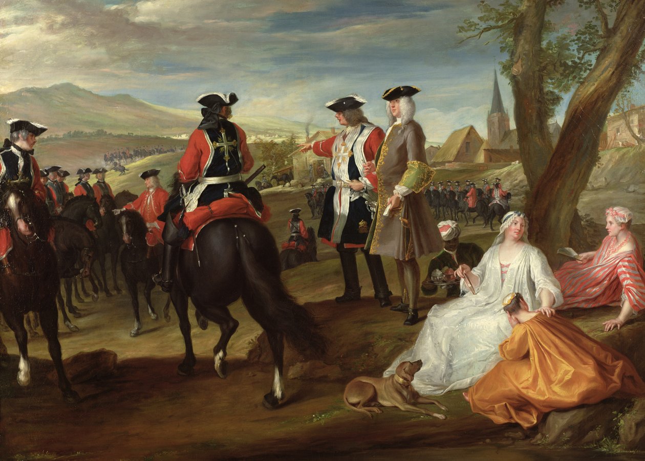 استعراض الفرسان السود في Plaine des Sablons ، 1729 بواسطة بول بونس أنطوان روبرت