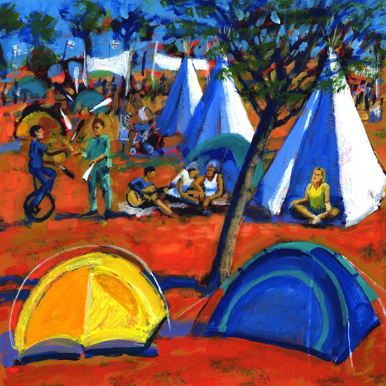 مهرجان البوب ، 2008 (أكريليك على ظهره) بواسطة بول بويس
