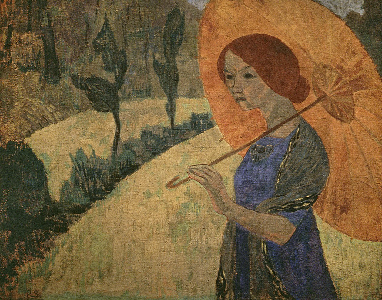 مدام سيروسييه مع مظلة 1912 بواسطة بول سيروسييه