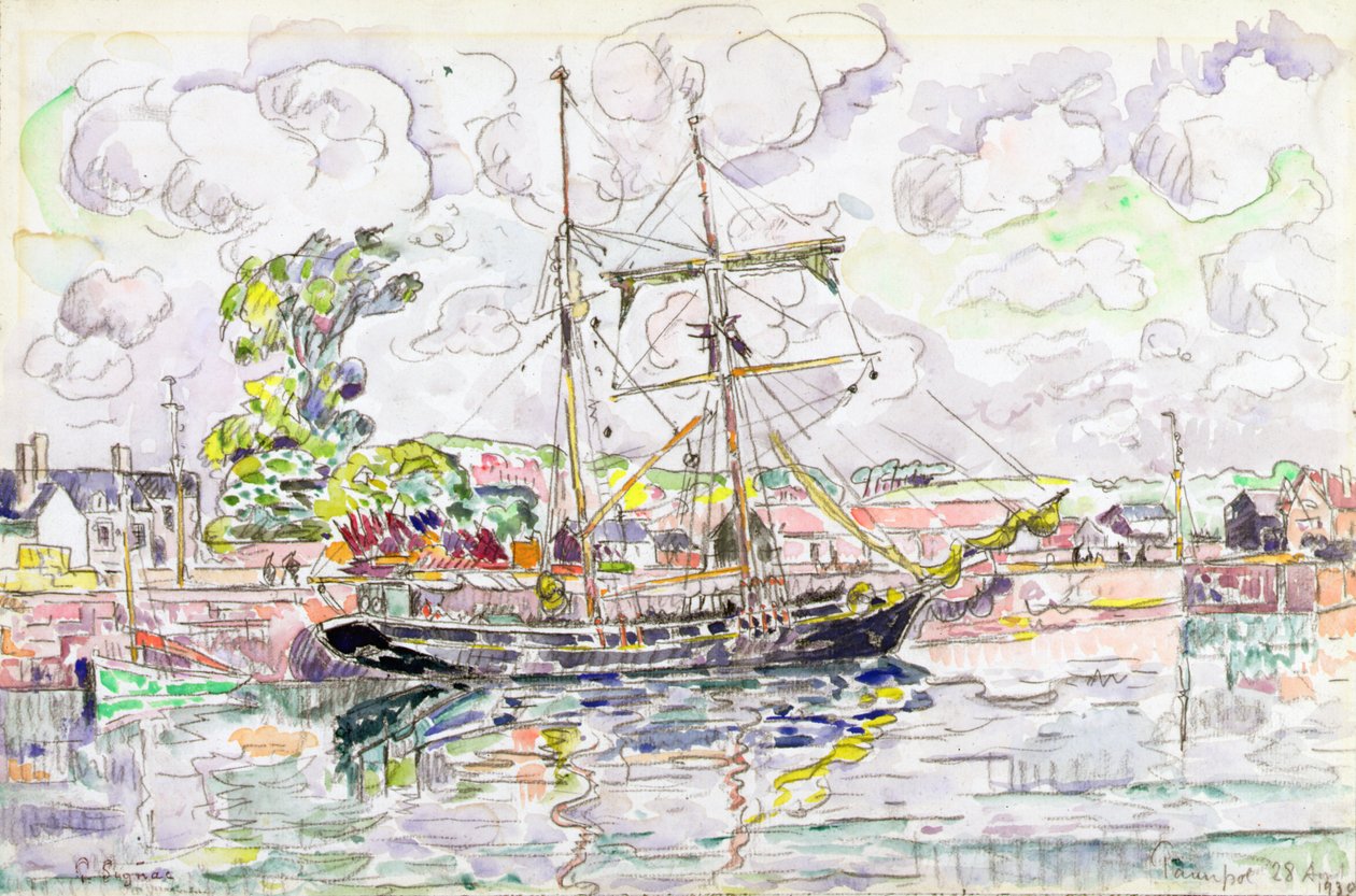 Paimpol ، 1930 (مرحاض بقلم رصاص على ورق) بواسطة بول سينياك