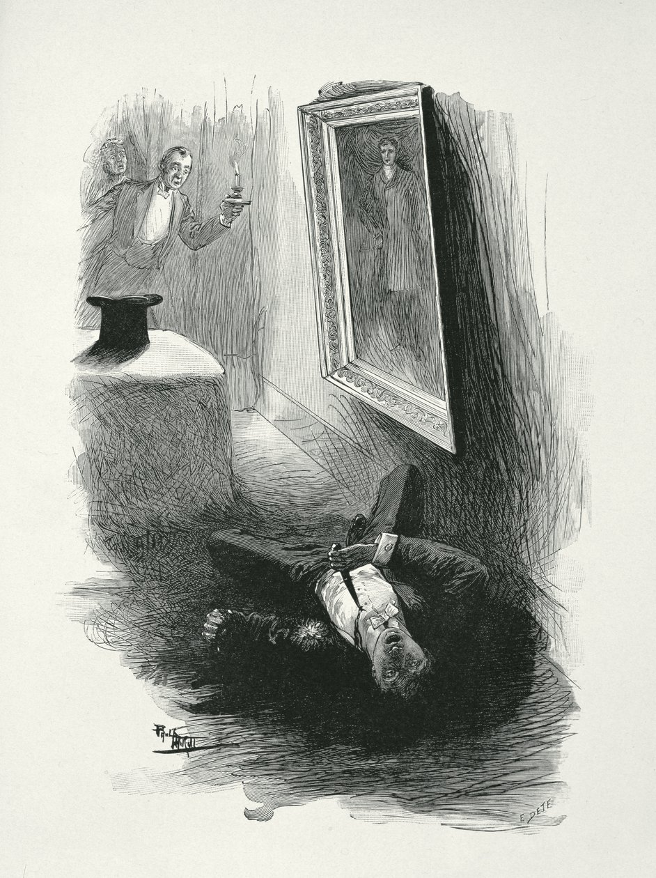 رسم توضيحي من "صورة دوريان جراي" لأوسكار وايلد (1854-1900) ، منقوش بواسطة E. d&39;Ete بواسطة بول تيريات