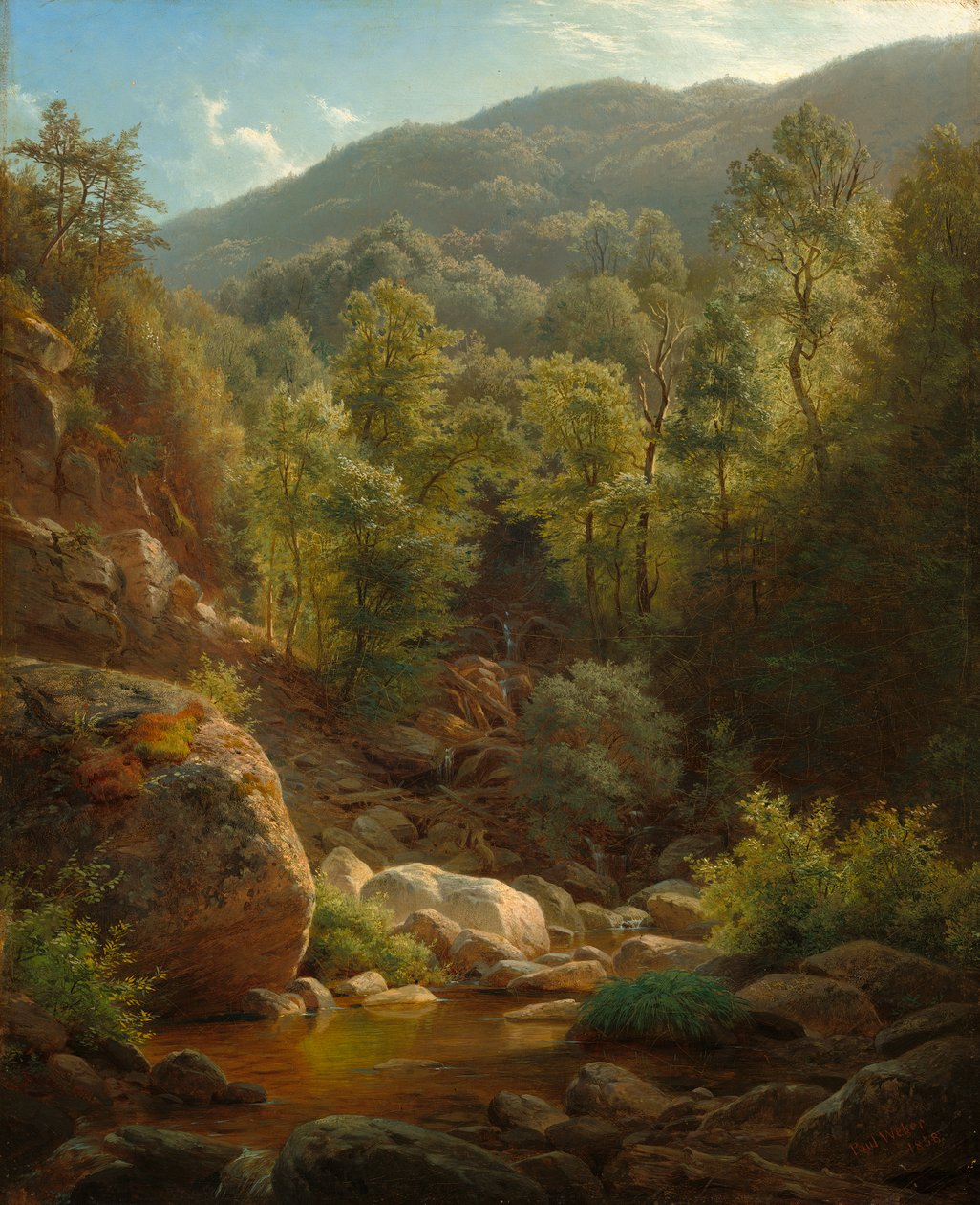 مشهد في Catskills ، 1858 بواسطة بول ويبر