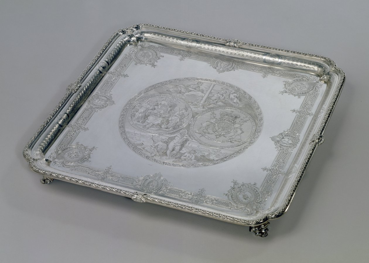The Walpole Salver ، 1728 (فضي) بواسطة بول دي لاميري