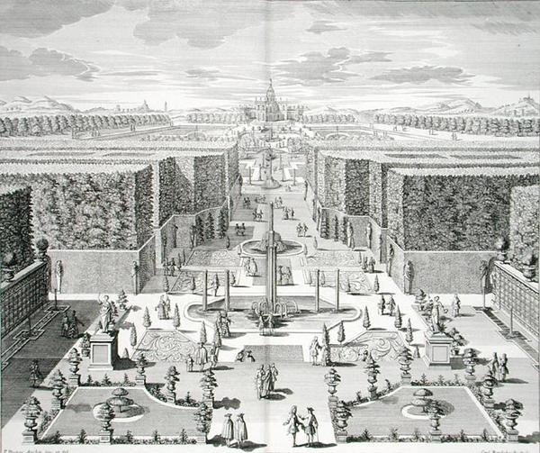 حدائق مائية من "فورستليشر بوميستر" ، نقشها كارل رمشارد (1678-1735) ، نُشرت حوالي 1711-16 (نقش) بواسطة بول ديكر