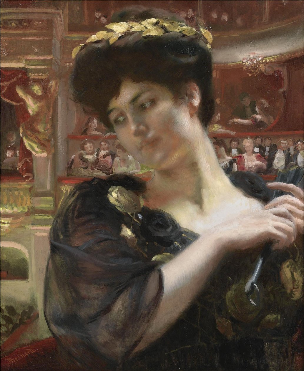 الكوميديا الفرنسية. صورة الممثلة غابرييل ريجان 1856-1920 بواسطة بول ألبرت بيسنارد