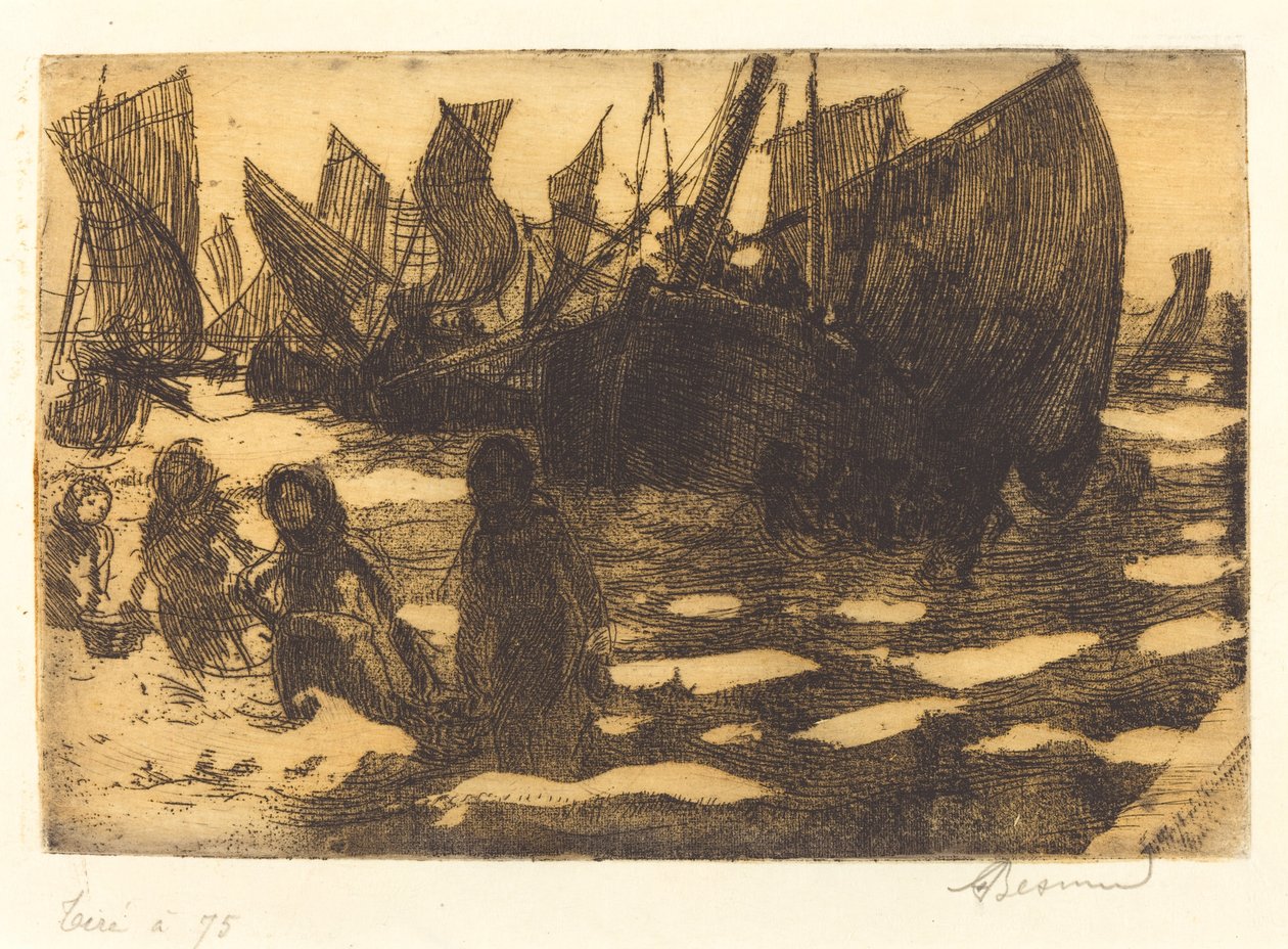 قوارب صيد صغيرة من Berck Petites Pêcheuses de Berck ، 1897. بواسطة بول ألبرت بيسنارد