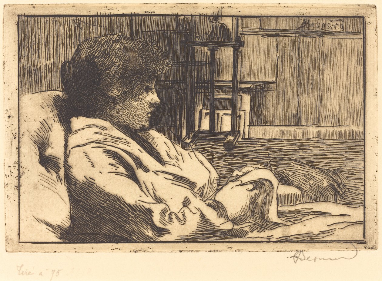 امرأة تقرأ في استوديو La Lecture dans l'atelier ، 1887. بواسطة بول ألبرت بيسنارد