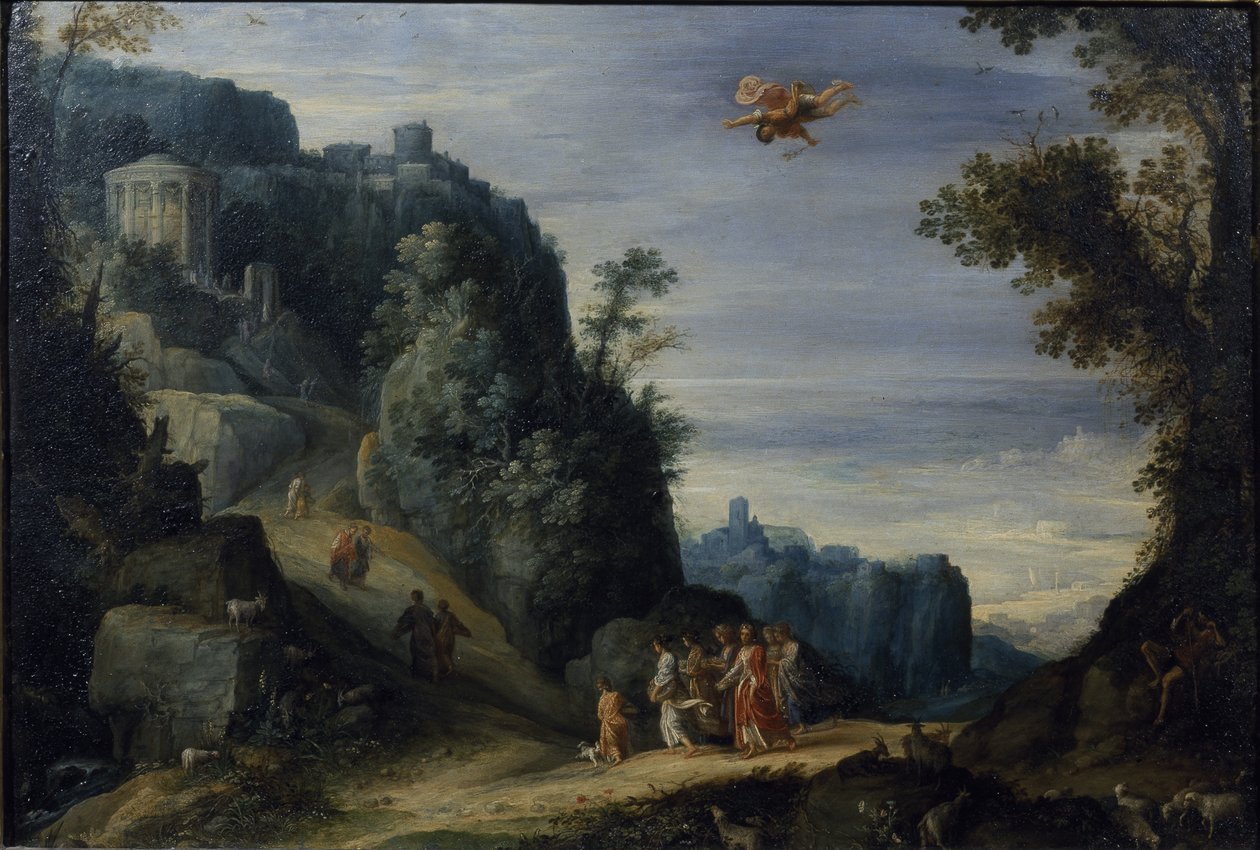 Mercury and Herse, c.1605 (oil on copper panel) بواسطة بول بريل أو بريل