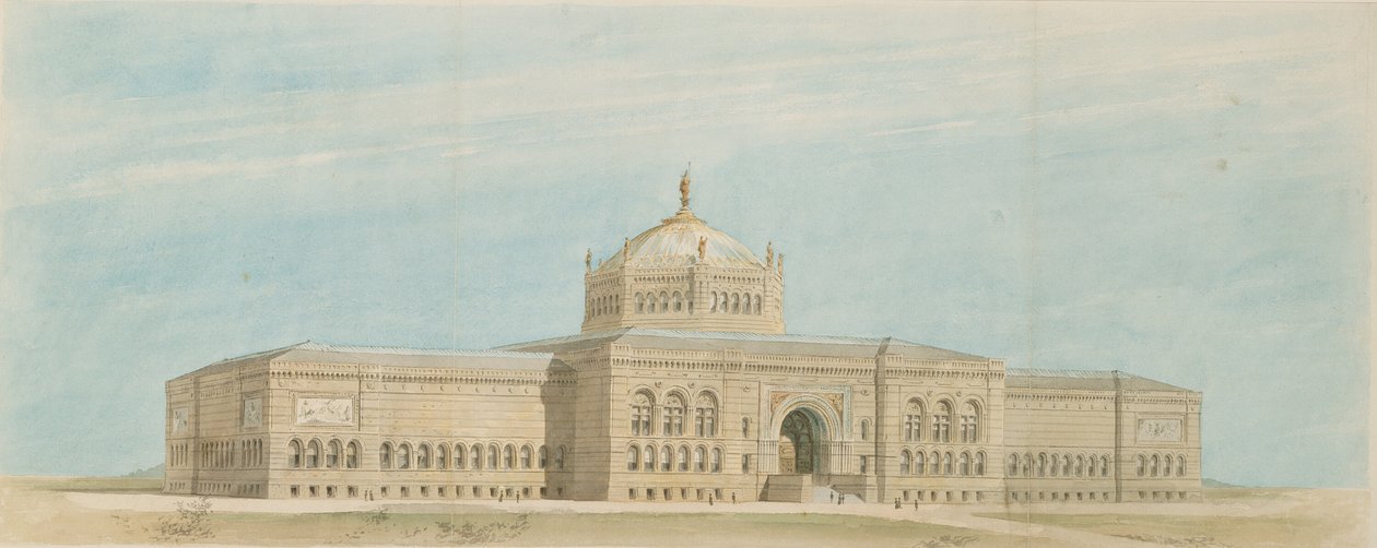 متحف الفنون الجميلة في المعرض الكولومبي العالمي ، شيكاغو ، إلينوي ، منظور ، ج. 1890-1891. بواسطة بول سي