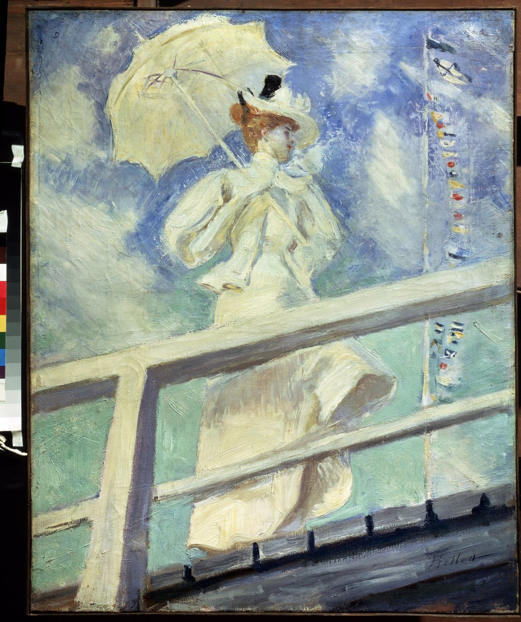 امرأة باللون الأبيض. لوحة بول سيزار حلو (1859-1927). زيت على قماش الانطباعية. الحجم: 82x66 سم. متحف بوشكين ، موسكو بواسطة بول سيزار هيليو