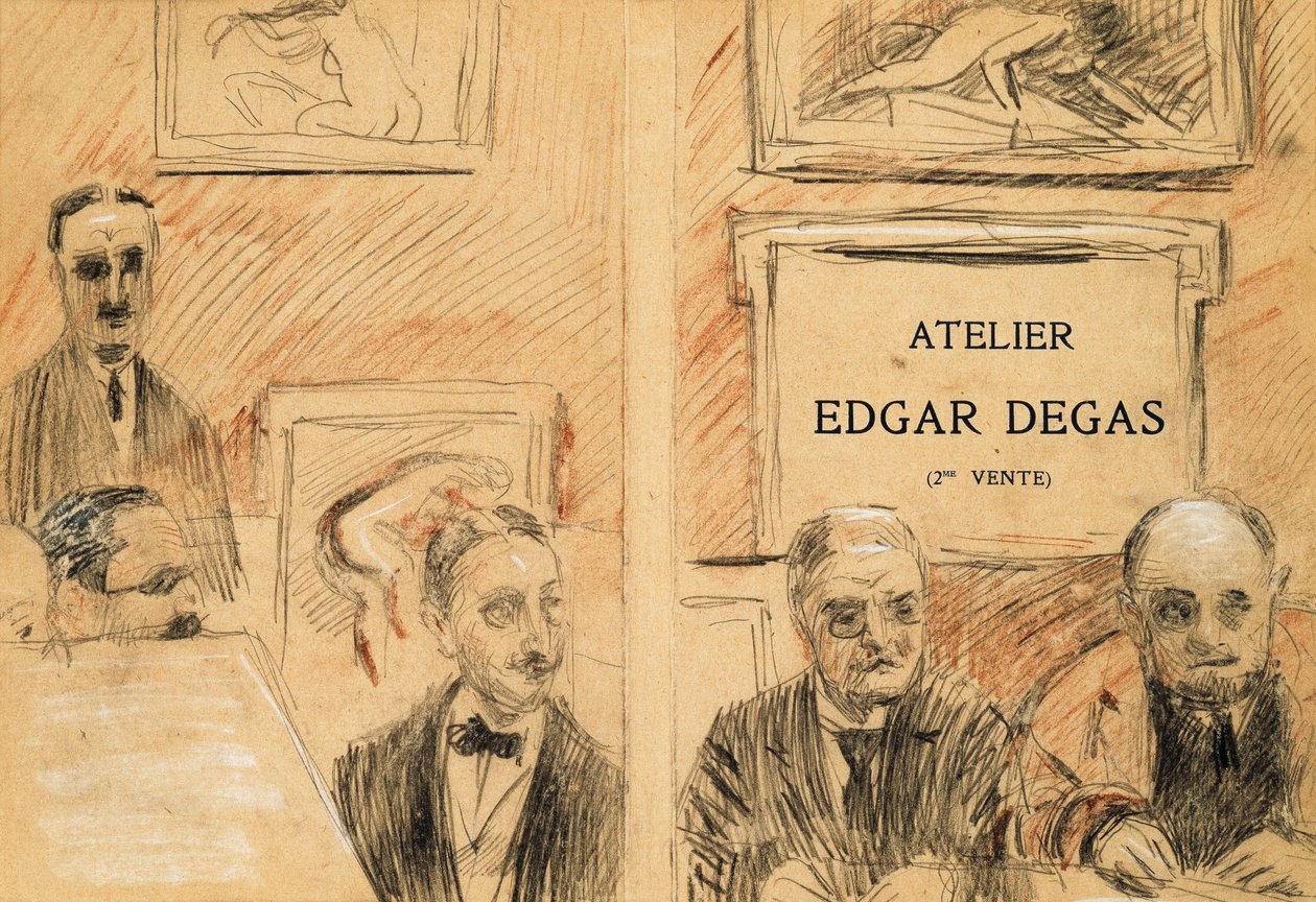 بيع المزادات في استوديو Edgar Degas في ديسمبر 1918 بواسطة بول سيزار هيليو