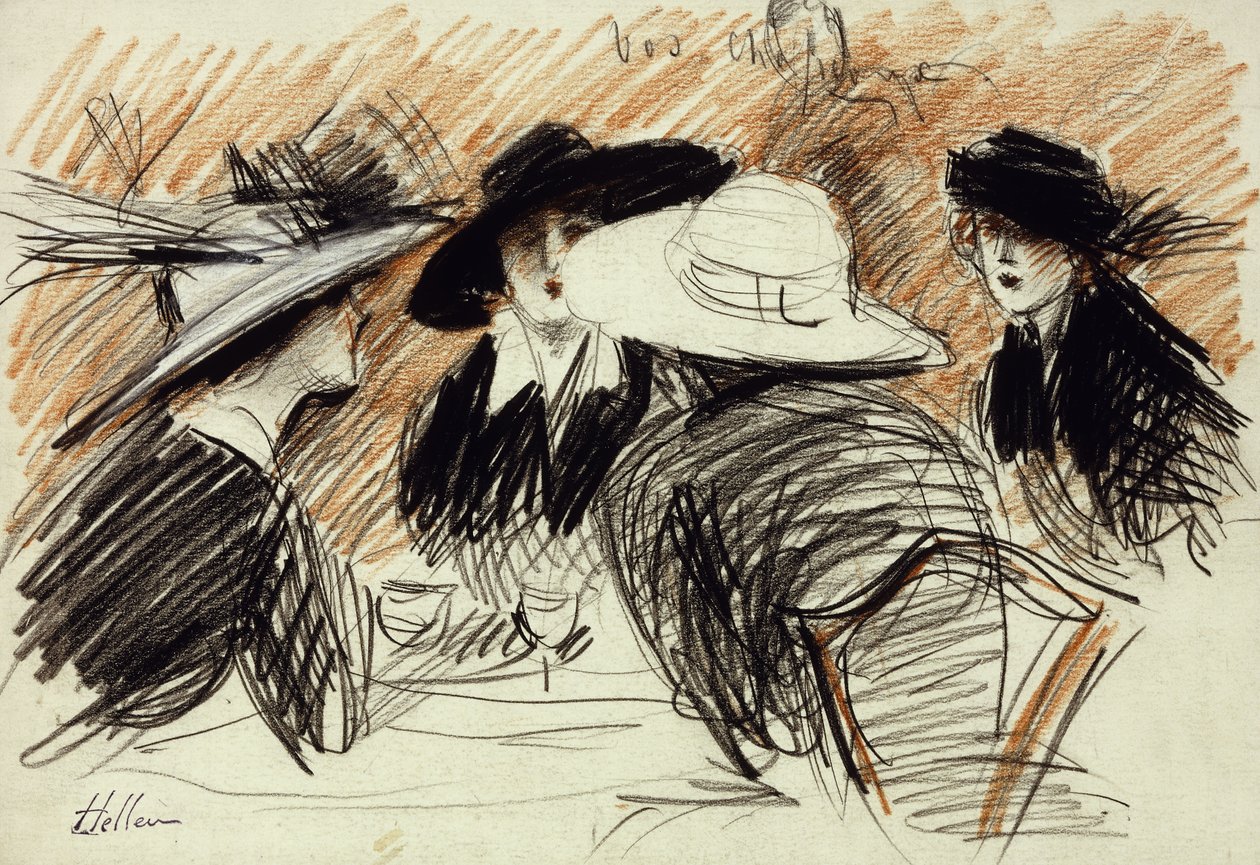 Vos Chapeux: سيدات في فندق ريتز ، نيويورك ، 1913 بواسطة بول سيزار هيليو