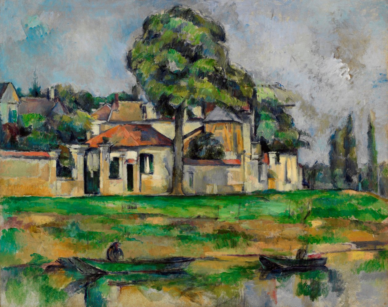 "Berges de la Marne" (ضفاف نهر المارن) Peinture de Paul Cezanne (1839-1906) - العدد 1888 - زيت على قماش - خافت 65x81،3 سم معرض فني لنيو ساوث ويلز بواسطة بول سيزان