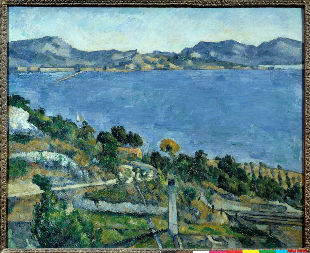 L'Estaque vue du gulf de Marseille لوحة بول سيزان (1839-1906) 1878 صن. 0.59 × 0.73 م باريس ، متحف أورسيه - منظر لخليج مرسيليا من L'Estaque. لوحة بول سيزان (1839-1906) بواسطة بول سيزان