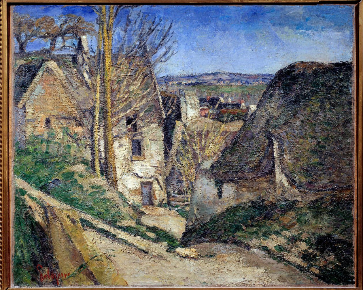 La maison du hangdu لوحة رسمها بول سيزان (1839-1906) 1873 صن. 0.55x0.66 م باريس ، متحف أورساي بواسطة بول سيزان