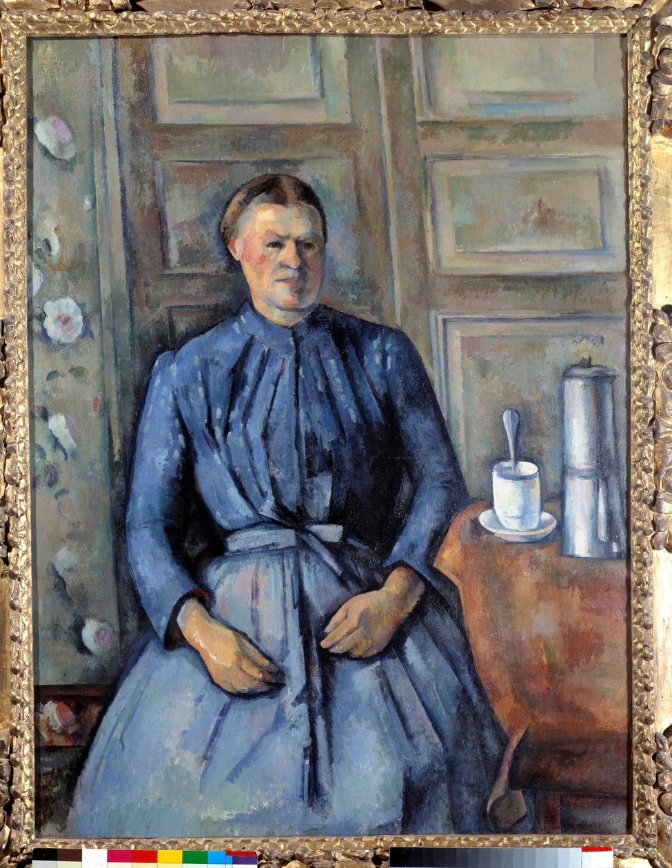 La woman à la cafetiere لوحة لبول سيزان (1839-1906) 1890 صن. 1.30 × 0.96 م باريس ، متحف أورساي بواسطة بول سيزان