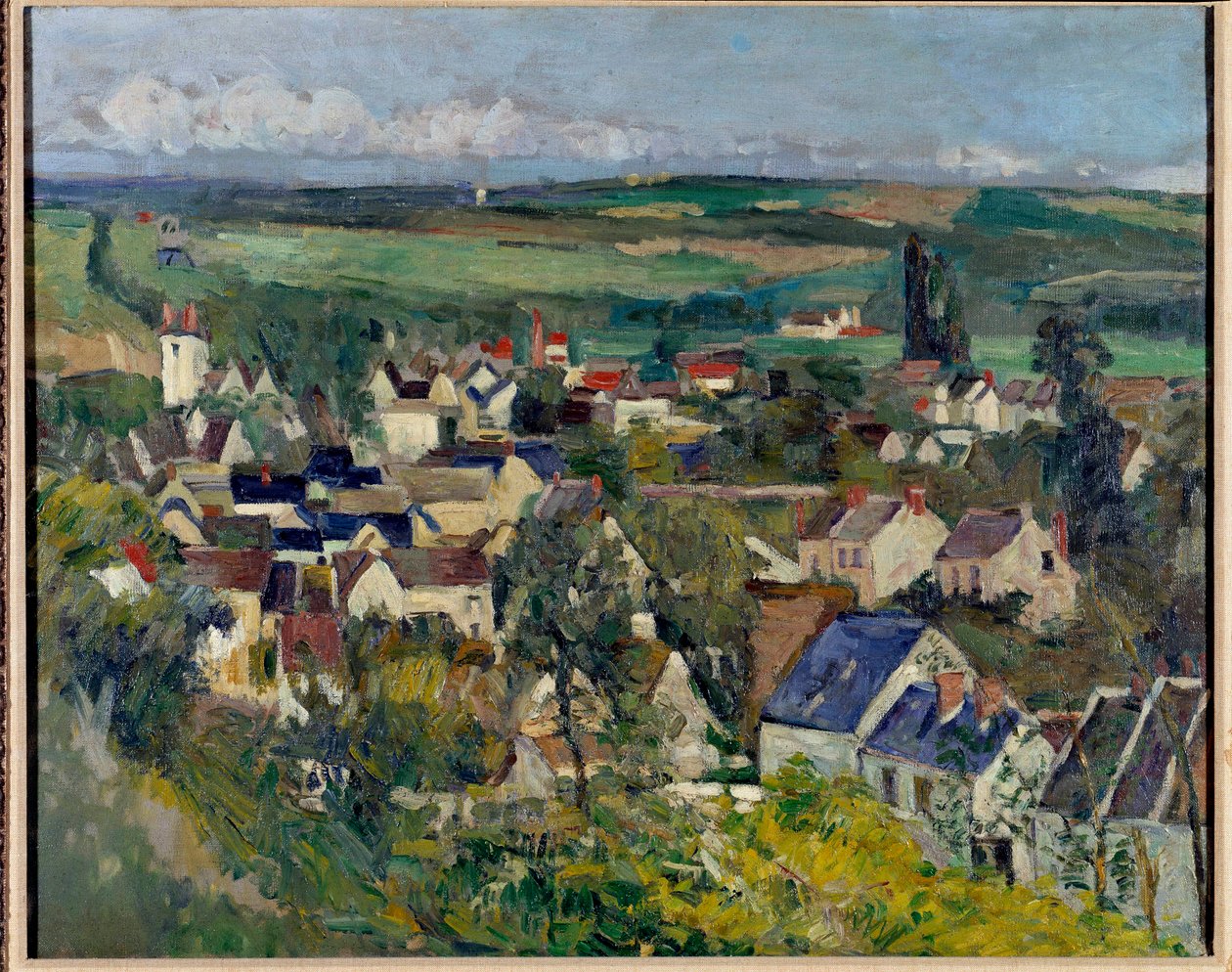 منظر بانورامي لـ Auvers-sur-Oise بواسطة بول سيزان