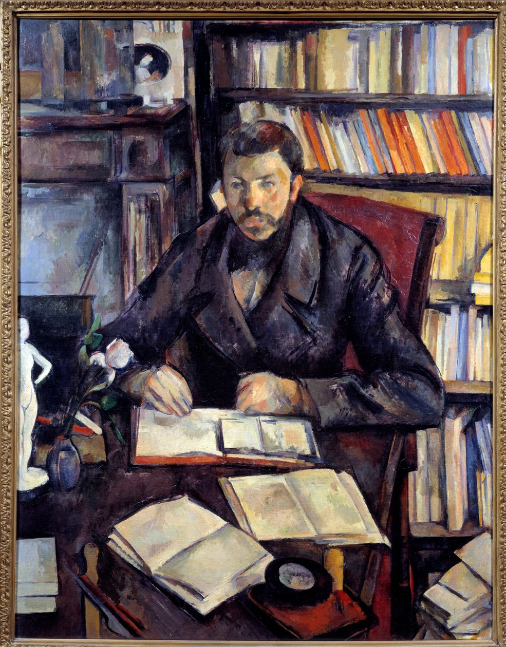 صورة لجوستاف جيفروي (1855-1926) لوحة للكاتب بقلم بول سيزان (1839-1906) 1895 صن. 1،16 × 0،89 م باريس ، متحف دورسيه - صورة شخصية للكاتب جوستاف جيفروي (1855-1926). لوحة بول سيزان (1839-1906) بواسطة بول سيزان