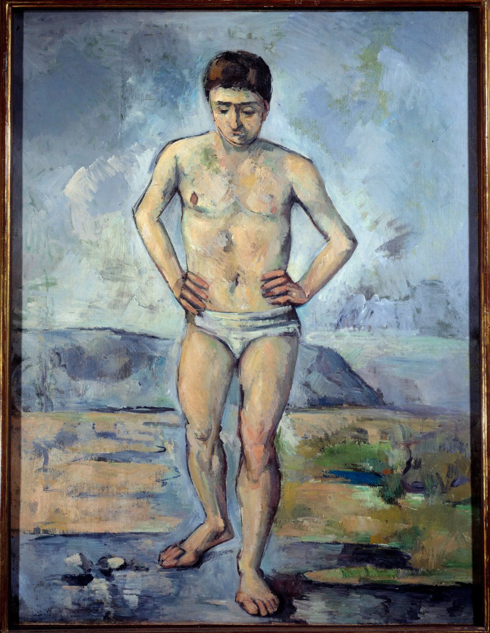 لوحة Bather بواسطة Paul Cezanne (1839-1906) 1885 صن. 1،27x0،96 م نيويورك ، متحف الفن الحديث بواسطة بول سيزان