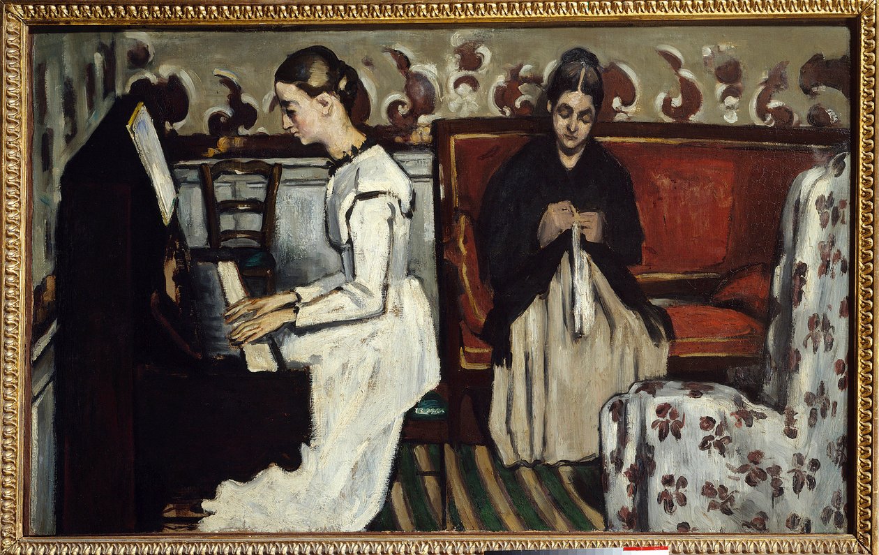 فتاة صغيرة في لوحة البيانو بول سيزان (1839-1906) بواسطة بول سيزان