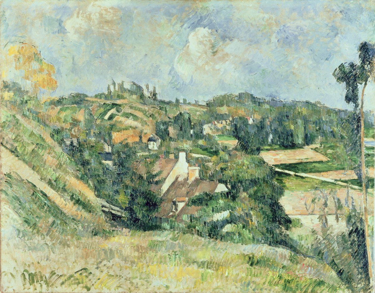Auvers-sur-Oise ، ينظر إليها من فال هارم ، 1879-1882 بواسطة بول سيزان