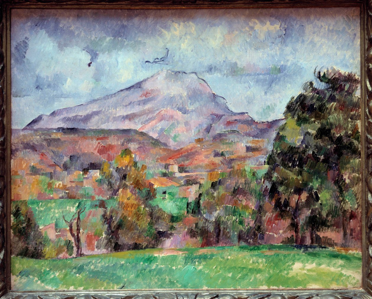 La montagne Sainte Victoire Painting by Paul Cezanne (1839-1906) 19th century Geneve, museum of art and history بواسطة بول سيزان