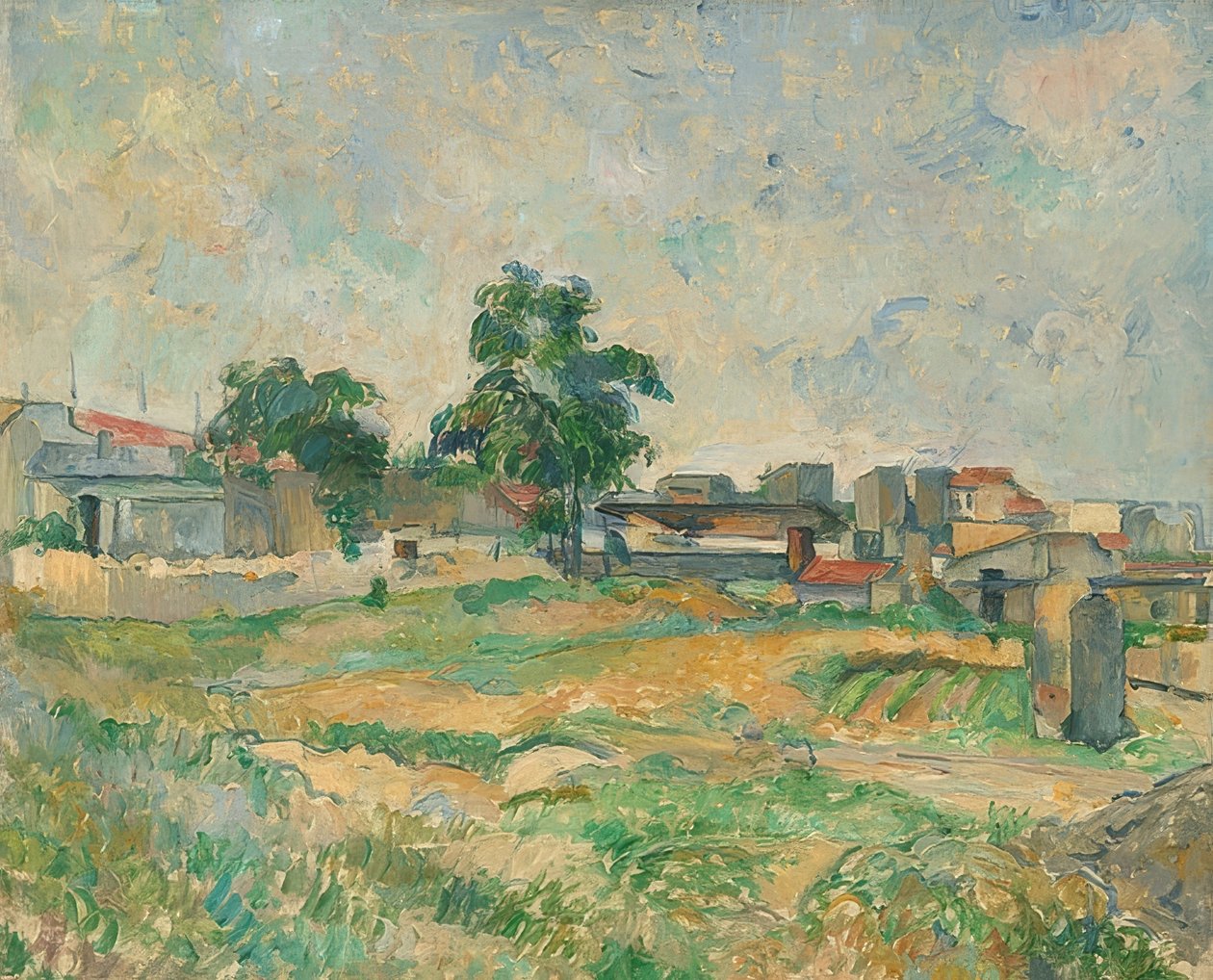 المناظر الطبيعية بالقرب من باريس. حوالي عام 1876 بواسطة بول سيزان