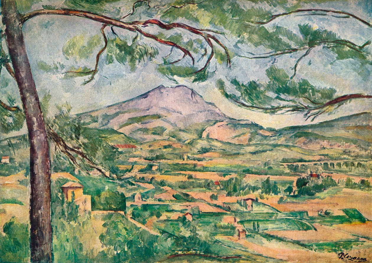 مونت سانت فيكتوار مع الصنوبر الكبير ، c1887. بواسطة بول سيزان