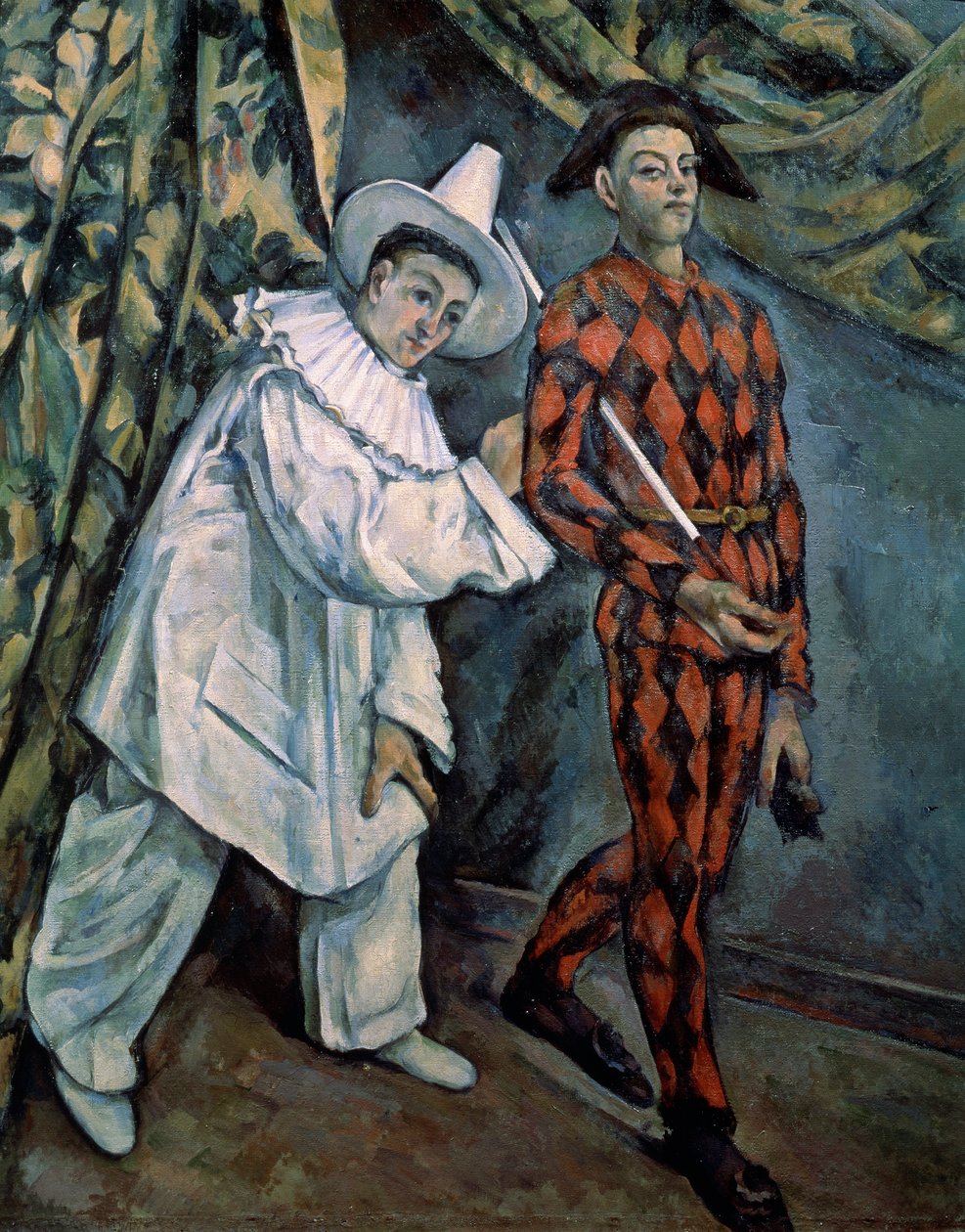 Pierrot and Harlequin Mardi-Gras، c1888. بواسطة بول سيزان
