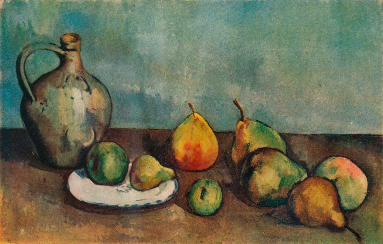 لا تزال الحياة ، إبريق وفاكهة ، 1894 بواسطة بول سيزان