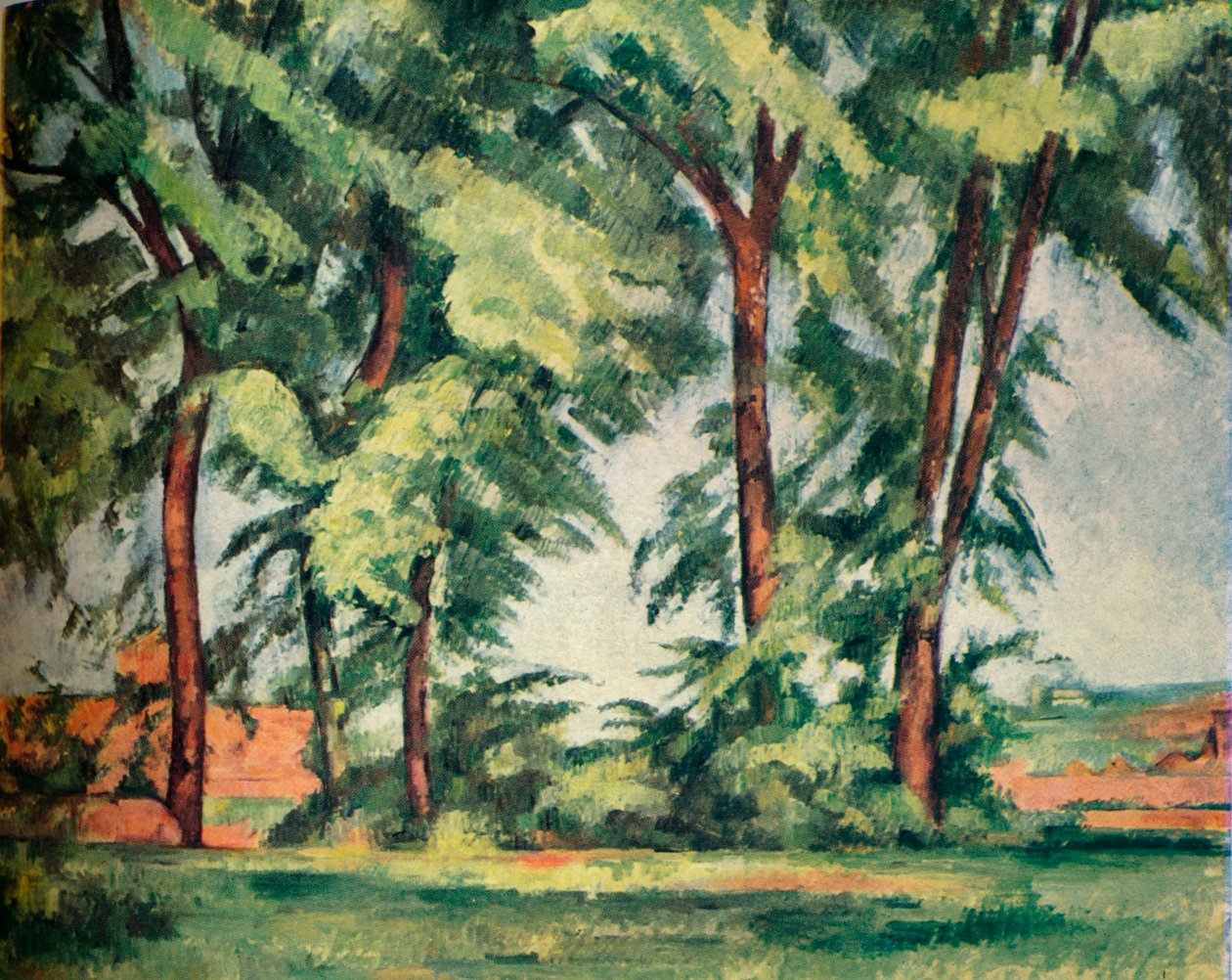 أشجار طويلة في Jas de Bouffan ، c1883 ، 1929 بواسطة بول سيزان