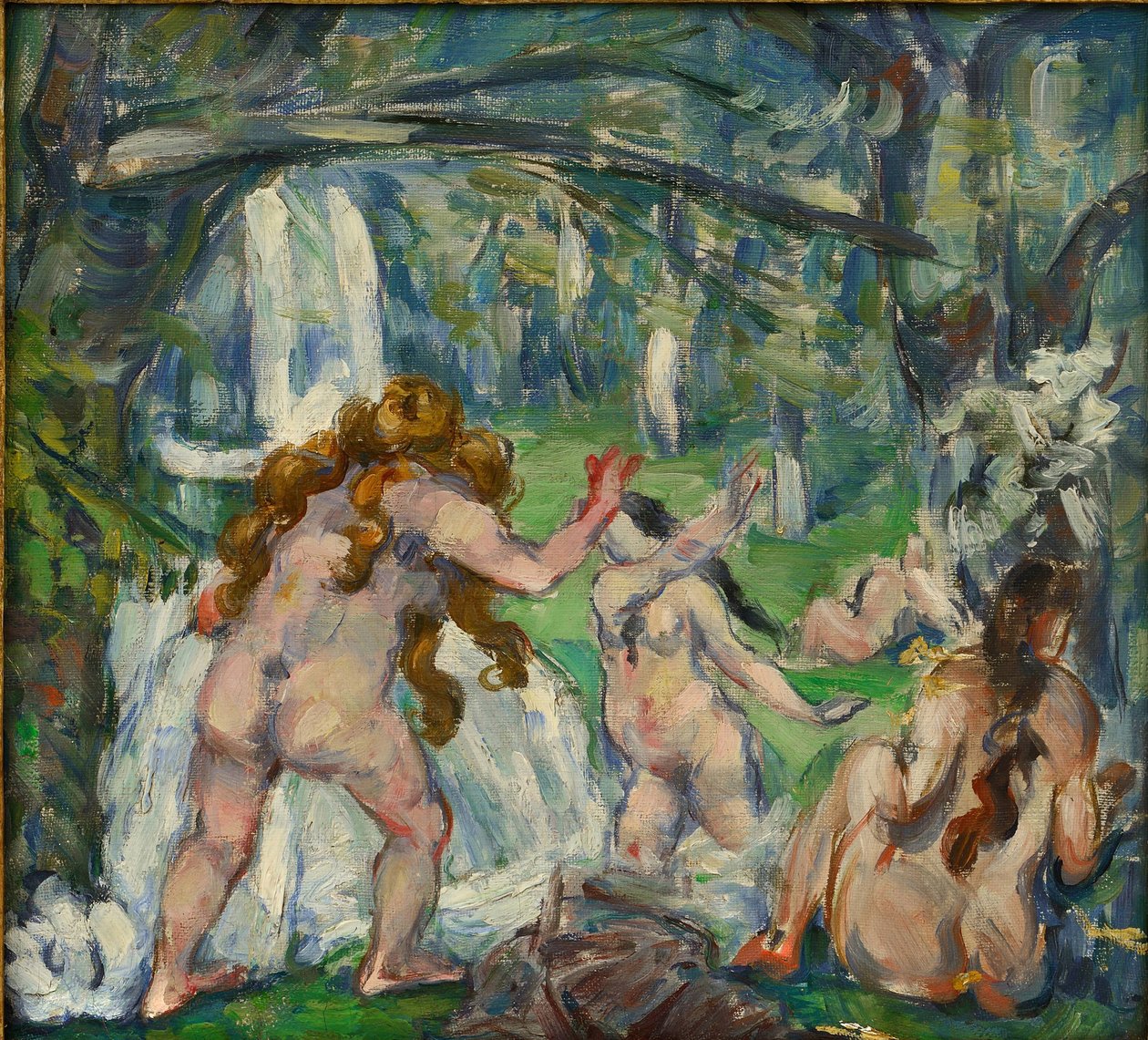 "" تروا بينوس "لوحة بول سيزان (1839-1906) 1875 زيت على قماش - الحجم 30.5x33 سم مجموعة خاصة بواسطة بول سيزان
